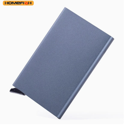 HOMEFISH Portable Metal Card Holder, Slim Mini Wallet, Simple Coin Purse for Men and Women